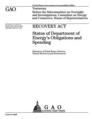 Recovery Act: Status of Department of Energy's Obligations and Spending