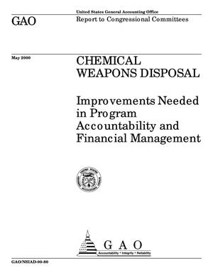 Chemical Weapons Disposal: Improvements Needed in Program Accountability and Financial Management