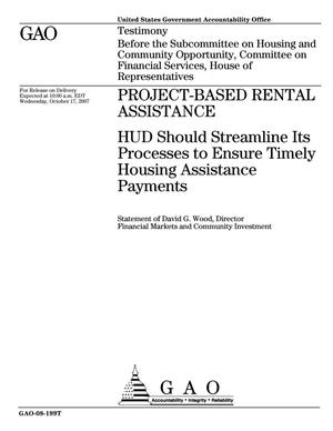 Project-Based Rental Assistance: HUD Should Streamline Its Processes to Ensure Timely Housing Assistance Payments