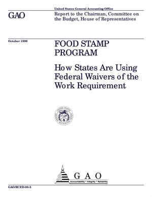 Food Stamp Program: How States Are Using Federal Waivers of the Work Requirement
