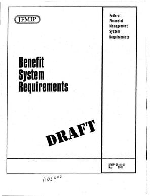 JFMIP: Benefit System Requirements (Draft)