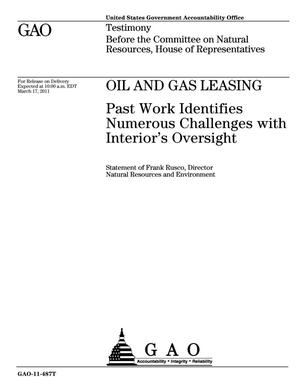 Oil and Gas Leasing: Past Work Identifies Numerous Challenges with Interior's Oversight
