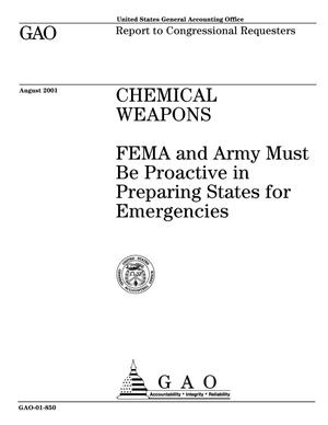 Chemical Weapons: FEMA and Army Must Be Proactive in Preparing States for Emergencies