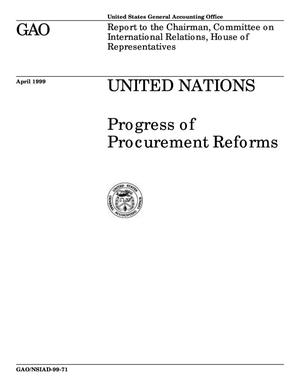 United Nations: Progress of Procurement Reforms