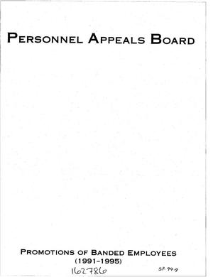 Personnel Appeals Board: Promotions of Banded Employees, 1991-1995