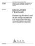 Report: Regulatory Programs: Balancing Federal and State Responsibilities for…