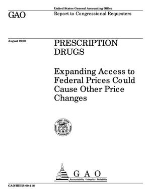 Prescription Drugs: Expanding Access to Federal Prices Could Cause Other Price Changes
