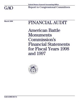 Financial Audit: American Battle Monuments Commission's Financial Statements for Fiscal Years 1998 and 1997