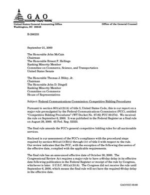 Federal Communications Commission: Competitive Bidding Procedures