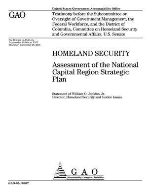 Homeland Security: Assessment of the National Capital Region Strategic Plan