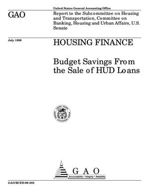 Housing Finance: Budget Savings From the Sale of HUD Loans