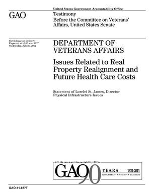 Department of Veterans Affairs: Issues Related to Real Property Realignment and Future Health Care Costs