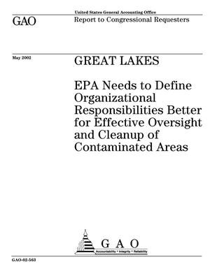 Great Lakes: EPA Needs to Define Organizational Responsibilities Better for Effective Oversight and Cleanup of Contaminated Areas
