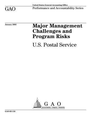 Major Management Challenges and Program Risks: U.S. Postal Service