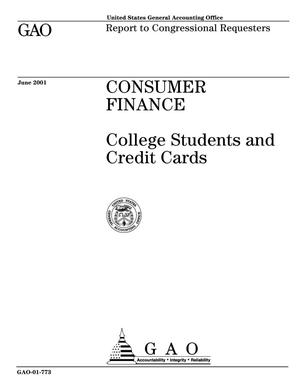 Consumer Finance: College Students and Credit Cards