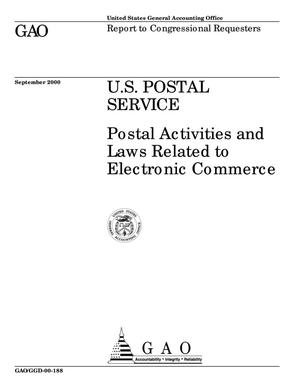U.S. Postal Service: Postal Activities and Laws Related to Electronic Commerce