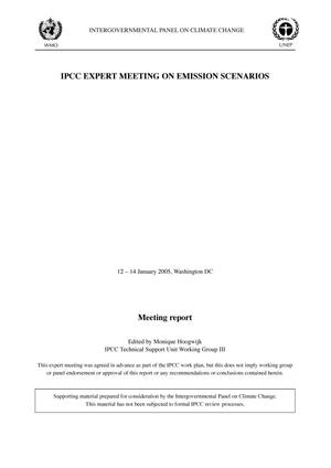 IPCC Expert Meeting on Emission Scenarios