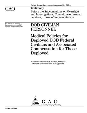 DOD Civilian Personnel: Medical Policies for Deployed DOD Federal Civilians and Associated Compensation for Those Deployed