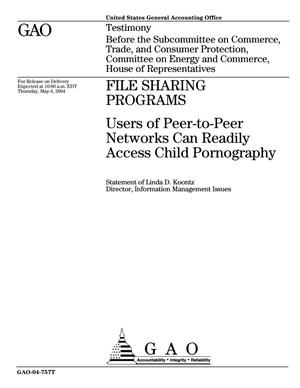 File Sharing Program: Users of Peer-to-Peer Networks Can Readily Access Child Pornography