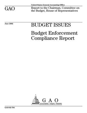 Budget Issues: Budget Enforcement Compliance Report