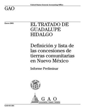 El Tratado De Guadalupe Hidalgo: Definicion y lista de las concesiones de tierras comunitarias en Nuevo Mexico (Informe Preliminar)