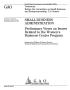 Text: Small Business Administration: Preliminary Views on Issues Related to…