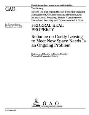 Federal Real Property: Reliance on Costly Leasing to Meet New Space Needs Is an Ongoing Problem