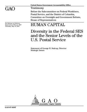 Human Capital: Diversity in the Federal SES and the Senior Levels of the U.S. Postal Service