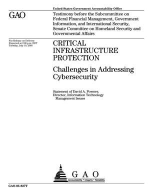 Critical Infrastructure Protection: Challenges in Addressing Cybersecurity