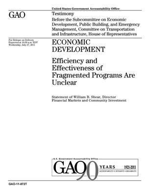 Economic Development: Efficiency and Effectiveness of Fragmented Programs Are Unclear