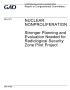 Report: Nuclear Nonproliferation: Stronger Planning and Evaluation Needed for…