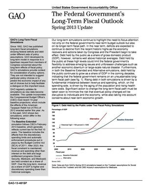 The Federal Government's Long-Term Fiscal Outlook: Spring 2013 Update