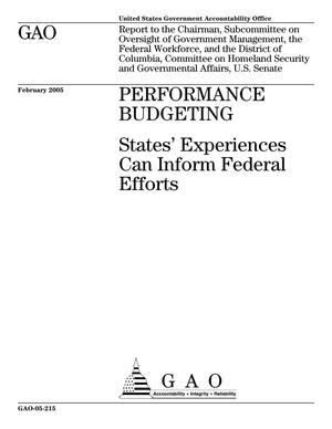 Performance Budgeting: States' Experiences Can Inform Federal Efforts