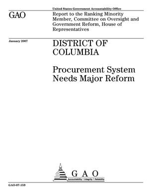 District of Columbia: Procurement System Needs Major Reform