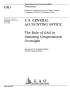 Text: U.S. General Accounting Office: The Role of GAO in Assisting Congress…