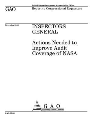 Inspectors General: Actions Needed to Improve Audit Coverage of NASA