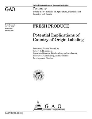 Fresh Produce: Potential Implications of Country-of-Origin Labeling