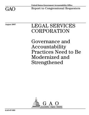 Legal Services Corporation: Governance and Accountability Practices Need to Be Modernized and Strengthened
