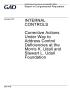 Report: Internal Controls: Corrective Actions Under Way to Address Control De…