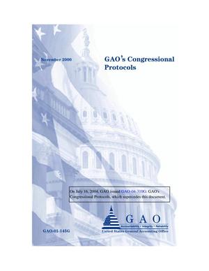 GAO's Congressional Protocols (Superseded by GAO-04-310G)