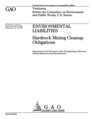 Environmental Liabilities: Hardrock Mining Cleanup Obligations