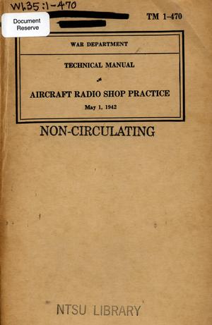 Primary view of object titled 'Aircraft radio shop practice.'.