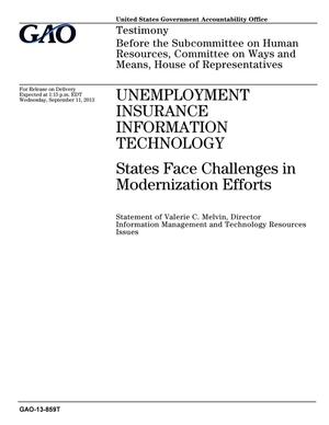 Unemployment Insurance Information Technology: States Face Challenges in Modernization Efforts