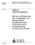 Report: Media Programming: Factors Influencing the Availability of Independen…