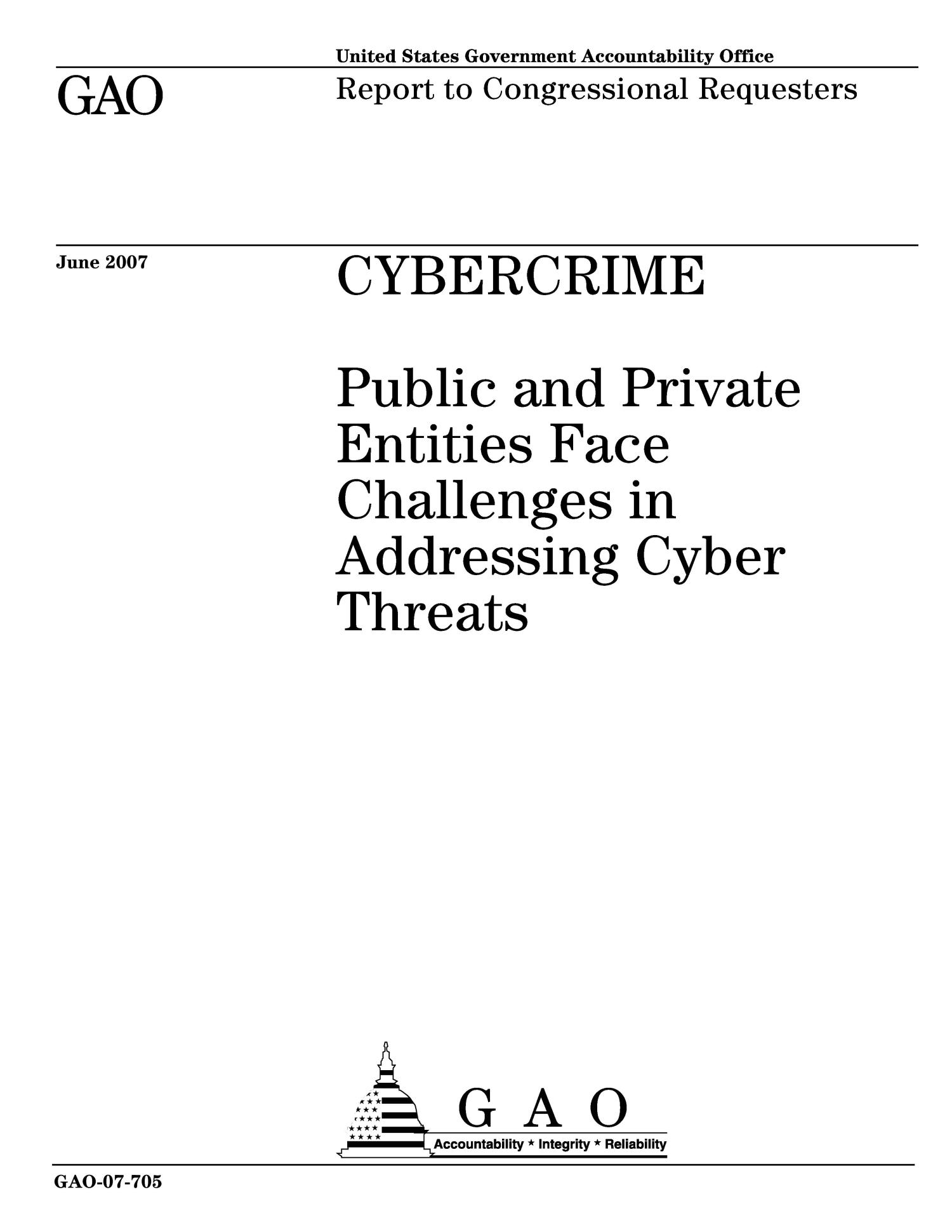 Cybercrime: Public and Private Entities Face Challenges in Addressing Cyber Threats
                                                
                                                    [Sequence #]: 1 of 59
                                                