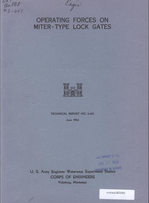 Operating Forces on Miter-Type Lock Gates