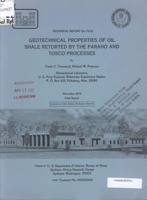 Geotechnical Properties of Oil Shale Retorted by the PARAHO and TOSCO Processes