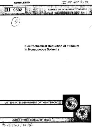 Electrochemical Reduction of Titanium in Nonaqueous Solvents