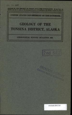 Geology of the Tonsina District, Alaska