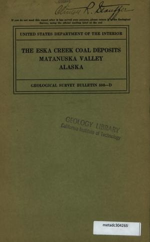 Primary view of The Eska Creek Coal Deposits Matanuska Valley, Alaska